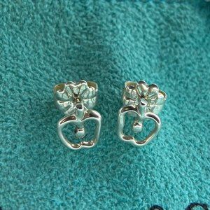 RARE Tiffany & Co. Elsa Peretti Mini Apple Stud Earrings Sterling Silver